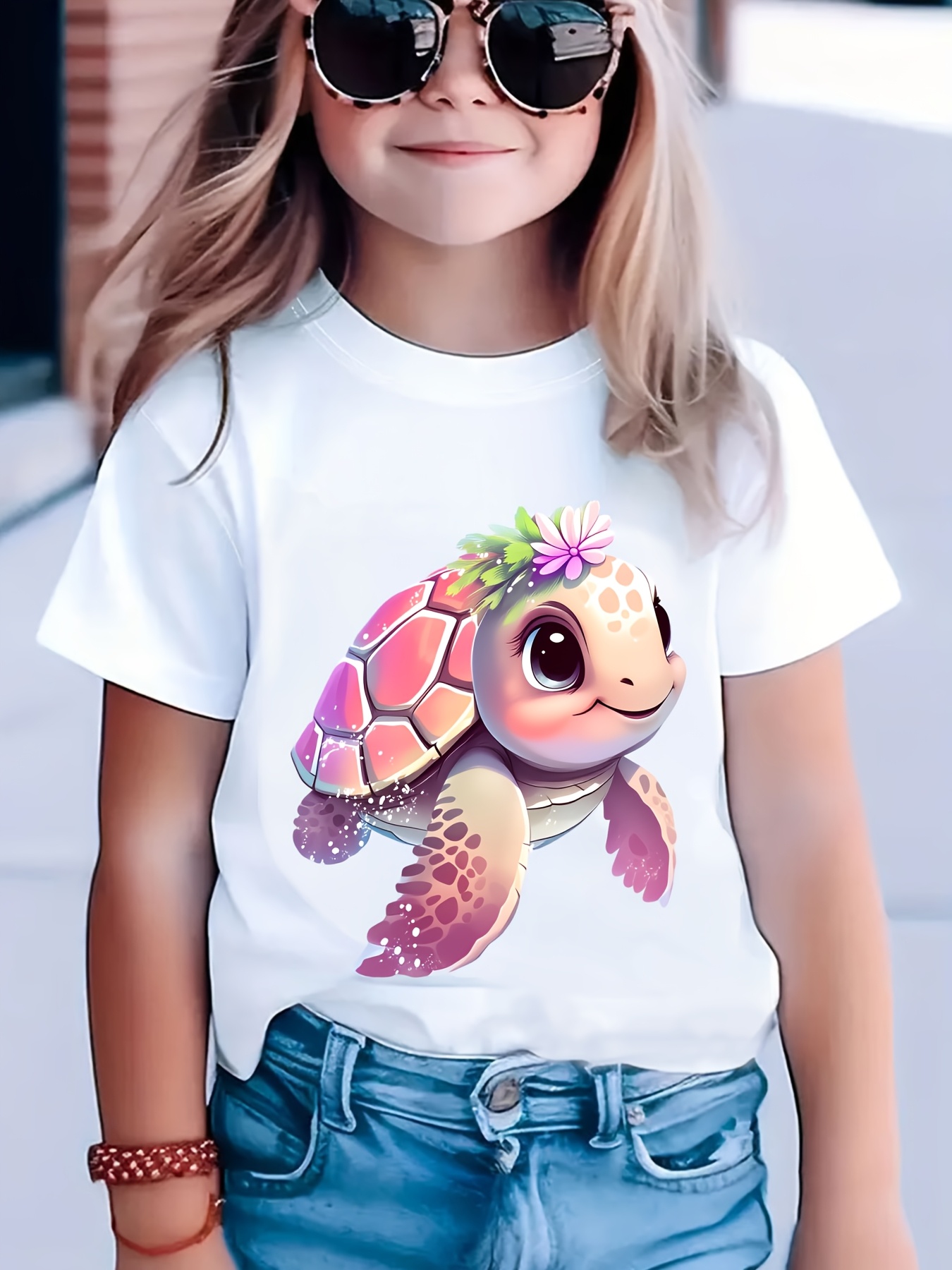 تي شيرت بناتي لطيف بطبعة سلحفا - مراجعة Baby Clothing Cheap وسعره